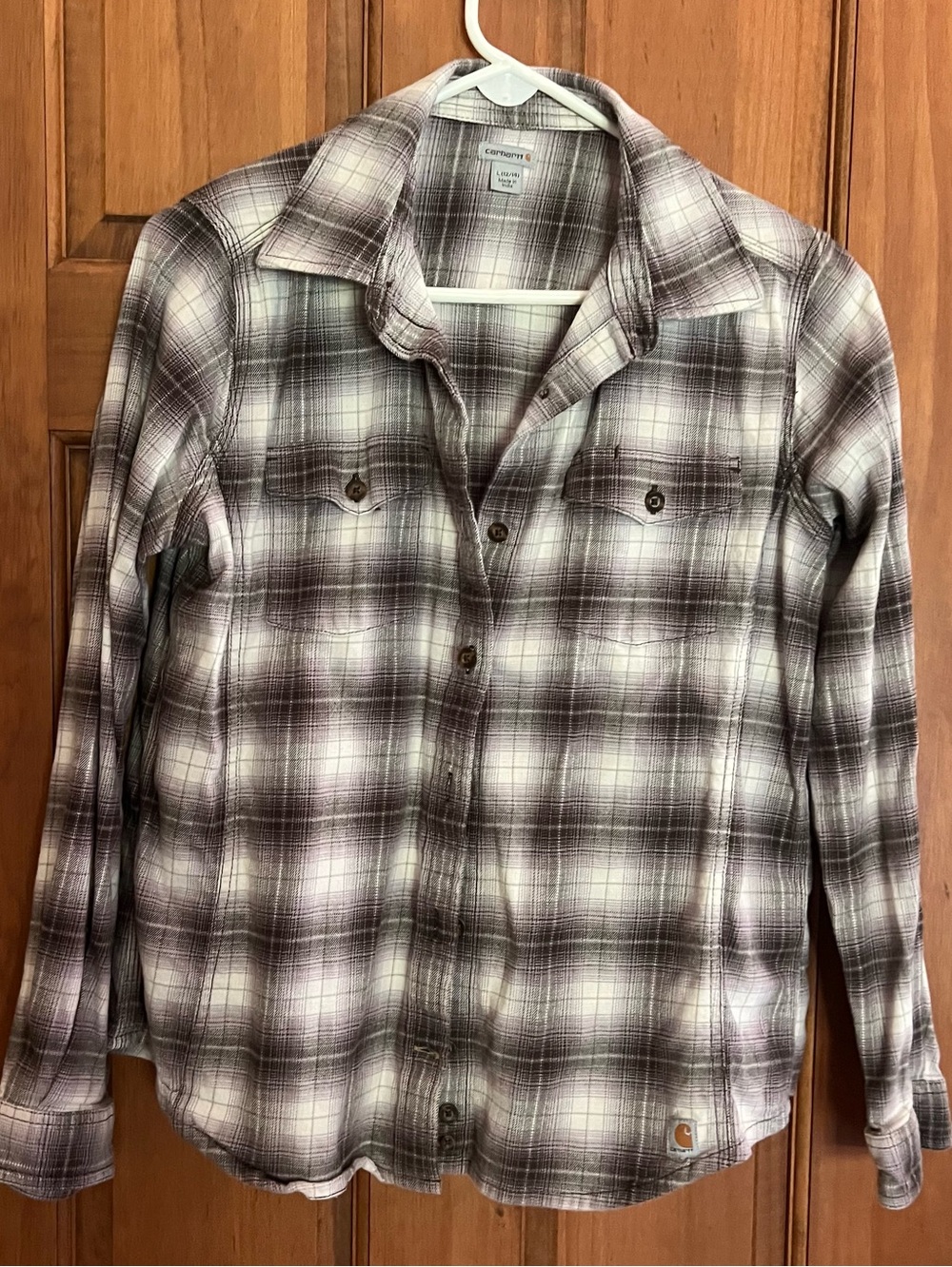 Carhartt Women’s Light Purple Plaid Button-Down Shirt